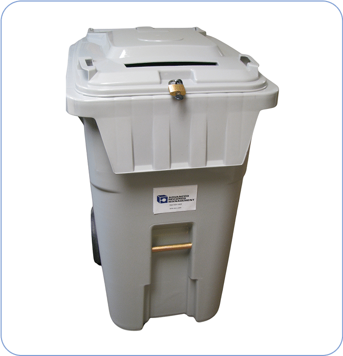 Locked rolling bin